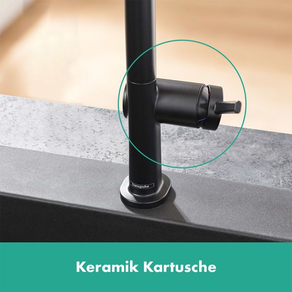 Hansgrohe Talis M54 Küchenarmatur 270 mit Ausziehauslauf, Niederdruck, 1jet
