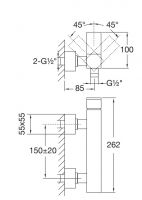 Vorschau: Steinberg Serie 160 Aufputz-Einhebelmischer 1/2" für Dusche, chrom