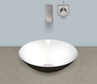 Vorschau: Alape Bicolor Schalenbecken rund Ø36cm, schwarz matt/weiß glanz SB.K360.GS