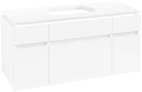 Villeroy&Boch Legato Waschtischunterschrank 120x50cm für Aufsatzwaschtisch, 5 Auszüge, white, B75800DH