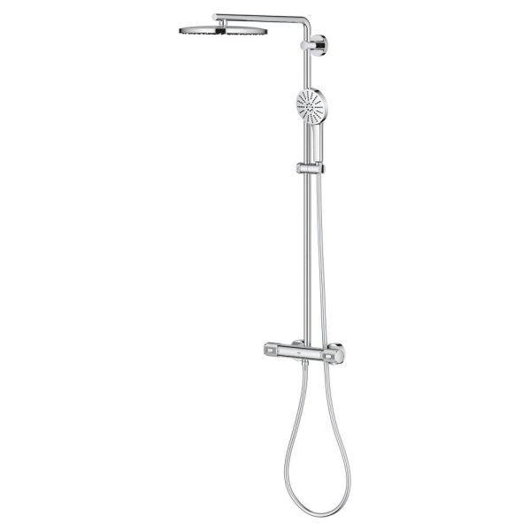 Grohe Vitalio Joy+ CoolTouch System 280 Duschsystem mit Thermostatbatterie, Aufputz, chrom