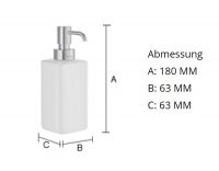 Vorschau: Smedbo Ice Soft Cube Seifenspender 350ml, freistehend, weiß/chrom