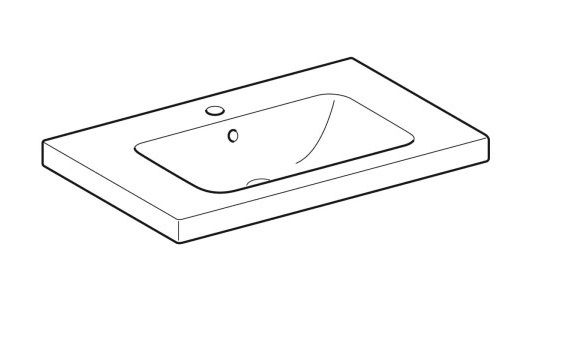 Geberit iCon Light Waschtisch mit Ablagefläche 75x48cm, weiß 1 Hahnloch mit Überlauf_1