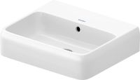 Vorschau: Duravit Qatego Waschtisch 50x42cm, ohne Hahnloch, wandhängend, HygieneGlaze, weiß 2382502060