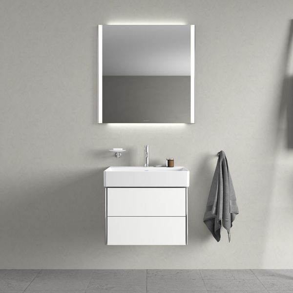 Duravit DuraSquare Waschtisch rechteckig 60x47cm, mit Hahnloch, ohne Überlauf, mit WonderGliss, weiß