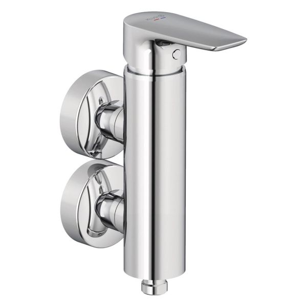 Kludi Pure&Solid Brause-Einhandmischer, vertikale Blockarmatur, chrom 366510575