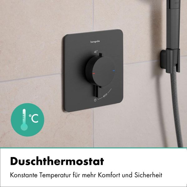 hansgrohe Ecostat Comfort Q Thermostat Unterputz 1 Funktion, brushed black chrome