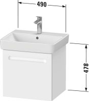 Vorschau: Duravit No.1 Waschtischunterschrank 49cm mit 1 Auszug, zu Waschtisch Duravit No.1 237555