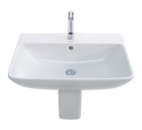 Vorschau: Duravit ME by Starck Waschtisch rechteckig 65x49cm, mit Hahnloch und Überlauf, WonderGliss, weiß 23356500001