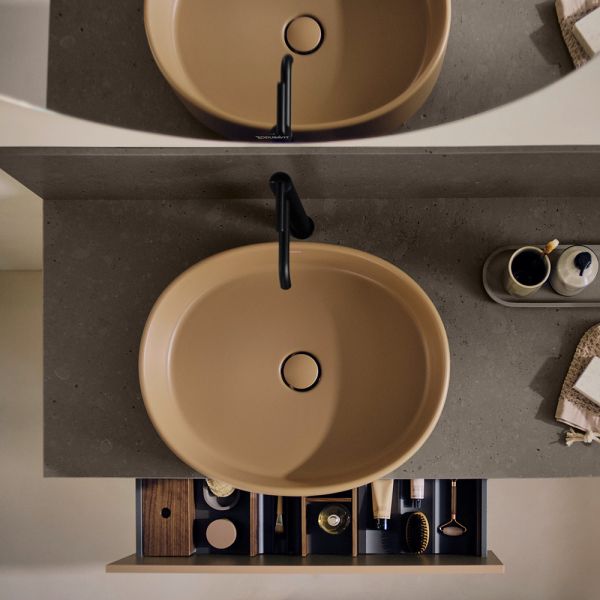 Duravit Balcoon Aufsatzbecken 55x45cm, clay terrra matt 241055AM79
