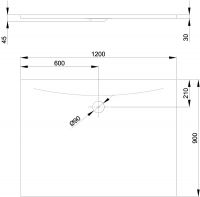 Vorschau: Bette BetteFloor Side Rechteck Duschwanne 120x90cm