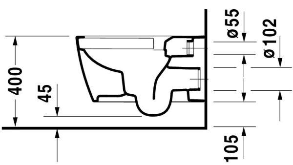 Duravit ME by Starck Wand-WC rimless Set mit SoftClose WC-Sitz, weiß