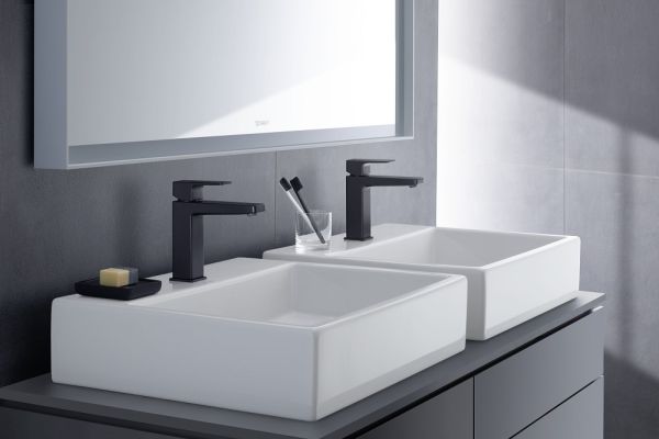 Duravit Manhattan Einhebel-Waschtischarmatur M ohne Ablaufgarnitur, schwarz MH1020002046
