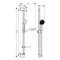 Vorschau: hansgrohe Activera Select S Duschset 95 2jet, EcoSmart+, chrom
