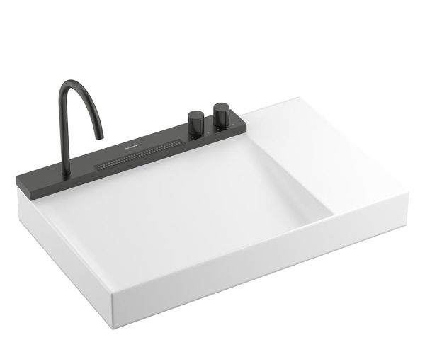 hansgrohe Avalegra AquaUnit Waschbecken 78x48cm mit Ablage, Armatur in brushed black chrome 22473340