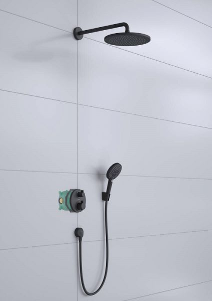 Hansgrohe Croma Duschsystem Unterputz 280 1jet mit Ecostat S, schwarz matt