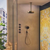 Vorschau: hansgrohe Rainfinity Handbrause130, 3 Strahlarten, wassersparend, polished gold optic Vorschau: hansgrohe Rainfinity Handbrause130, 3 Strahlarten, wassersparend, polished gold optic