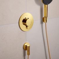 Vorschau: hansgrohe FixFit Fine S Wandanschluss mit Rückflussverhinderer, polished gold optic