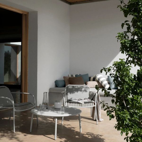 blomus STAY Outdoor-Kissen 70x30cm, grau/weiß gestreift