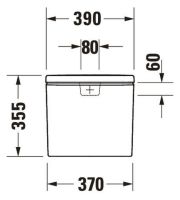 Vorschau: Duravit Duravit No.1 Spülkasten 3/6L mit Dual Flush, Anschluss rechts oder links, weiß