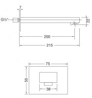 Vorschau: Steinberg Serie 160 Wand-Auslauf für Waschtisch oder Wanne 200mm, chrom