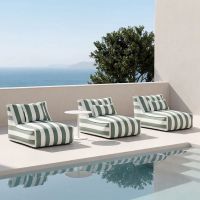 Vorschau: blomus STAY Lounger Chair 95x75cm, grün/weiß gestreift