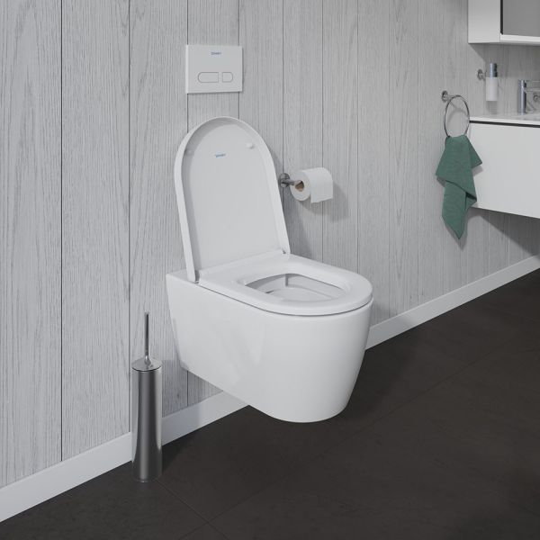 Duravit ME by Starck Wand-Tiefspül-WC, HygieneFlush, rimless, mit HygieneGlaze, weiß