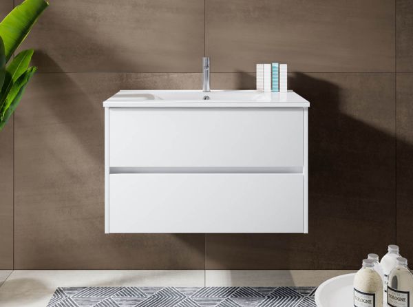 RIHO Porto Wave Waschtisch mit Unterschrank 80cm & LED-Spiegel