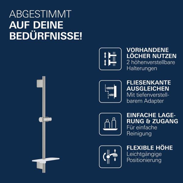Grohe Rainshower SmartActive Brausestange 60cm, supersteel