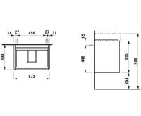 Vorschau: Laufen Base 2.0 Waschtischunterbau 57cm für Val Waschtisch H810283