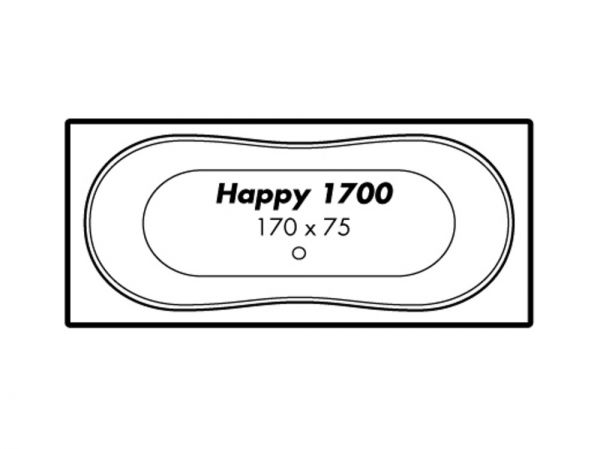 Polypex HAPPY 1700 Rechteck-Badewanne 170x75cm