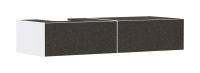 hansgrohe Xevolos E Unterschrank 137cm für Aufsatzwaschtisch links, 2 Schubkästen, weiß matt/textil dunkelgrau 54319660 hansgrohe Xevolos E Unterschrank 137cm für Aufsatzwaschtisch links, 2 Schubkästen, weiß matt/textil dunkelgrau 54319660