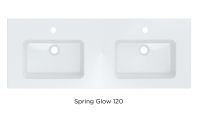 Vorschau: RIHO Spring Glow Waschtisch mit Waschtischunterschrank 120x46cm und Spiegelschrank, 2 Schubladen