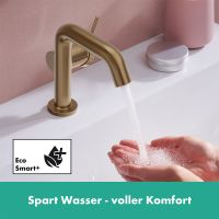 Vorschau: Hansgrohe Tecturis S Waschtischarmatur 110 Fine CoolStart wassersparend+, Push-Open, brushed bronze
