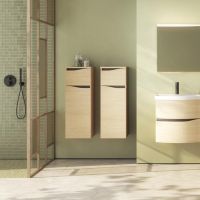 Burgbad Sinea 3.0 Halbhoher Schrank mit Schublade und Tür eiche dekor baumwolle UHZW035