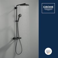Vorschau: Grohe Vitalio Joy+ CoolTouch System 280 Duschsystem mit Thermostatbatterie, Aufputz, schwarz matt