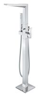 Vorschau: Grohe Allure Brilliant Wannenarmatur freistehend mit White Attica Ceasarstone Einlagen