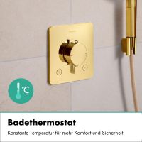 Vorschau: hansgrohe Ecostat Comfort Q Thermostat 2 Funktionen mit Sicherungskombination, polished gold optic