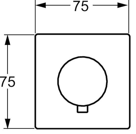 Hansa Fertigmontageset für Seiten-, Unterputzventile und Mehrwegeumstellung, eckig, chrom