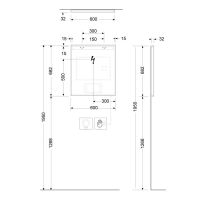Vorschau: Kludi LUMA LED-Spiegel 60x68cm mit Spiegelheizung