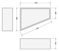 Vorschau: Duravit Paiova Badewannenträger trapezförmig für 700214, weiß