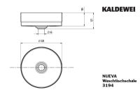 Vorschau: Kaldewei Nueva 3194 Waschtisch-Schale rund Ø32cm, Perl-Effekt, beidseitig emailliert, ohne Überlauf