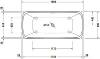 Vorschau: Duravit Qatego freistehende Badewanne rechteckig 180x80cm, weiß