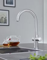 Vorschau: Grohe Red Duo Einhand-Spültischbatterie, C-Auslauf, Armatur und Boiler Größe L, chrom