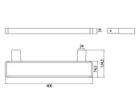 Vorschau: emco loft Handtuchhalter 40cm senkrecht, geschlossen, chrom