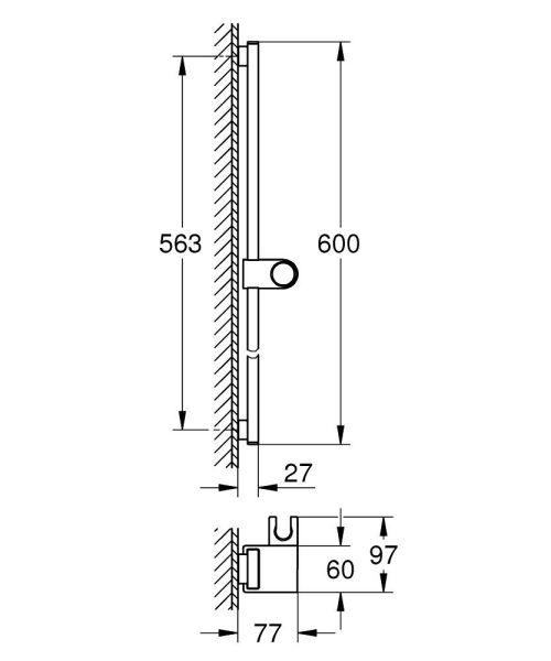 Grohe Rainshower Aqua Brausestange 60cm