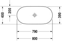 Vorschau: Duravit Luv Aufsatzbecken 80x40 weiss/weiss matt 03798026001