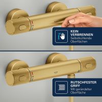 Vorschau: Grohe Precision Feel Thermostat-Wannenbatterie mit ProGrip Rändelstruktur, cool sunrise gebürstet