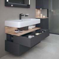 Vorschau: Duravit Qatego Unterschrank 79x47cm in graphit supermatt Antifingerprint, mit offenem Fach