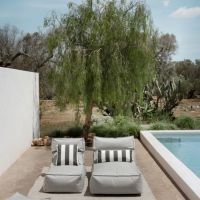 blomus STAY Outdoor-Kissen 70x30cm, schwarz/weiß 62326